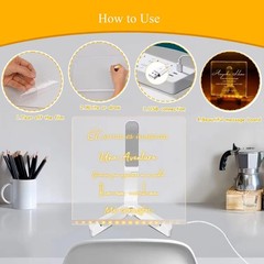 7.9″ LED Drawing Board – Colorful Acrylic Message Board for Kids’ Creativity