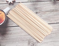 60 Pcs 8 Inch Wooden Dowel Rods Natural Unfinished Wood Hardwood Sticks for C…