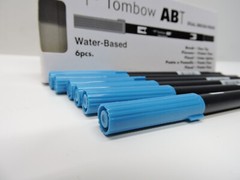 (Lot of 6) – Tombow 56549 Dual Brush Pen Art Marker, ABT 443 Turquoise NEW!