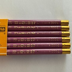Vintage Eberhard Faber Design 3H Lot Pack Of 12 Colored Pencils Mauve 8004 NOS