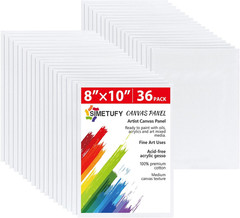36 Pack 8X10 Inch Canvas Boards for Painting, Blank Canvas Panels Gesso Primed A