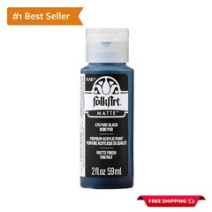 American Made 2 fl oz Pure Black Acrylic Paint – Quick Drying & Easy Clean Up