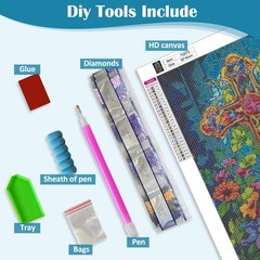 Cross Flower Diamond Art Kits for Adults, 5D Diamond Painting Kits for Adults Be