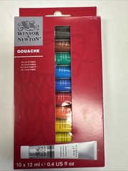 Winsor & Newton Designers Gouache Paint Set 0.4 Fl Oz Pack of 10 10 Colors