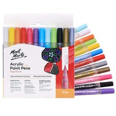 Signature Acrylic Paint Pens, 12 Piece, Waterproof, Suitable for Most Surface…