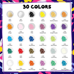 30 Colors Dual Tip Acrylic Paint Markers,Fine Tip and Brush Tip Permanent Acryli