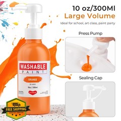 Smallbudi 15 Colors Washable Paint 10oz