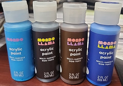 Satin Finish Acrylic Paint multi surface, non toxic/Lot of 11 bottle/ mix colors