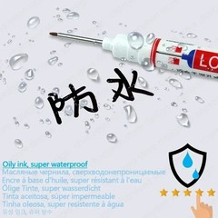 Deep Hole Marker Pen Set 4-80pcs Long Nib Waterproof Wood Metal Multi