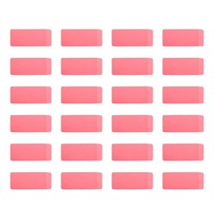 Amazon Basics Rectangular Erasers for School and Office, Pink, 24 count, Pink
