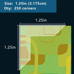 Archival Polypropylene Mounting Corners, Self Adhesive Clear Photo Corners, Acid