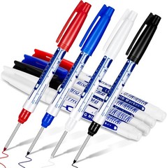 4 Pcs Deep Reach Markers Long Nose Waterproof 1 Count (Pack of 1), White
