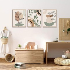3 pcs Boho Canvas Wall Art Green Sage Botanical Painting Wall Decor Pictures …