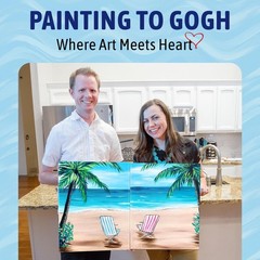 Get There Fast and Take It Slow, Date Night Painting Kit for Couples, Canvase…