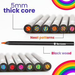12 Rainbow Colored Pencils – Rainbow Crayons – Multi Colored Pencils – Art Suppl