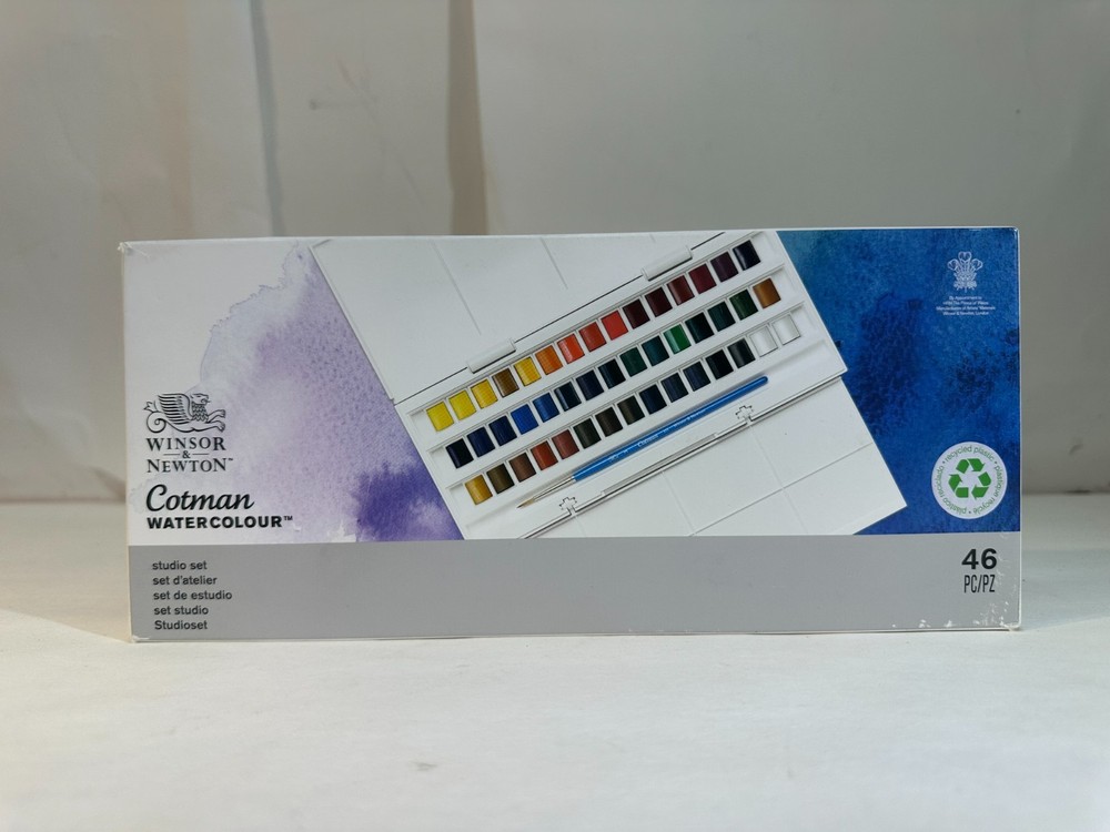 Winsor Newton Cotman Watercolor Paint Set Studio 46 Half Pans