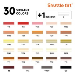 30 Colors Skin Tone&Hair Art Markers, Dual Tip Alcohol Based Flesh Color Mark…