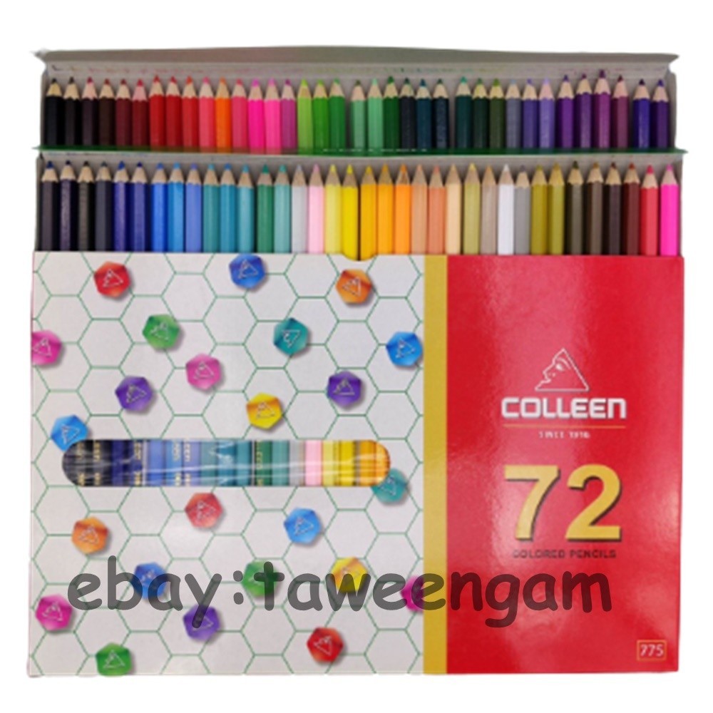 Colleen Colored Pencils Wood 72 Colors Set Gift Art Drawing Painting Sketch 1Box