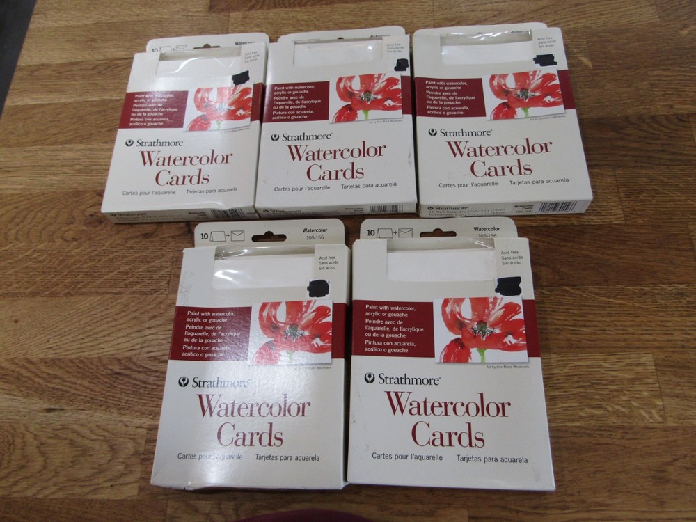 Strathmore 105-156 140lb Watercolor Cold Press 5″ x 6 7/8″ 50 Cards & Envelopes!