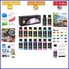 Color Change Acrylic Paint Set, 16 Chameleon Iridescent Colors, 60ml, Non-Toxic