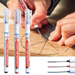 1x Long Head Markers Deep Hole Marker Pen For Bathroom Woodworking Multi-purpose