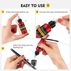 Airbrush Paint, 16 Colors Acrylic Airbrush Paint Set (30 ml/1 oz), Ready to S…