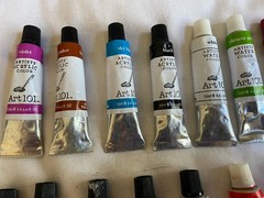 Lot of 47 Art 101 Acrylic/Water/Oil Paint Tubes – Multicolor – .4 oz – Most New