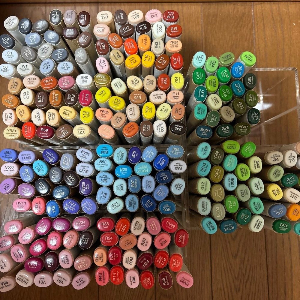 Copic Sketch Markers Set with Case Manga Anime Drawing Marker Pen Japan Used