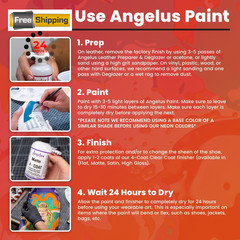 Angelus Acrylic Leather Paint, Dark Brown | 4 Fl Oz (Pack of 1),