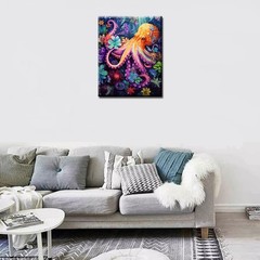 Tucocoo Octopus Paint by 16”x20”(Frameless), number-Sea Animals 04