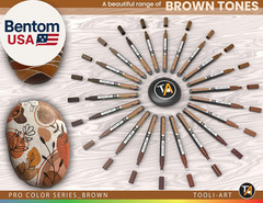 Acrylic Paint Pens 22 Brown Tones Assorted Pro Color Series Markers Set 0.7Mm Ex