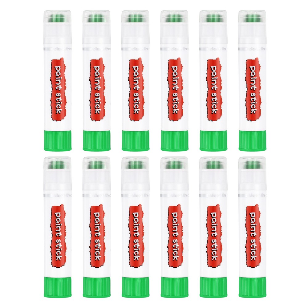 Solid Tempera Paints, 12 Pcs Washable Paint Sticks Paint Pens, Light Green