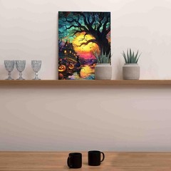 Tucocoo Halloween Spooky Scenery Paint by 16”x20”(Frameless), 03