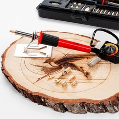 Wood Burning Kit 22PCS, Adjustable Temperature Pen with 18 Tips&Accessories A…