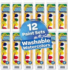Crayola Washable Watercolor Paint Sets for 1 Count (Pack of 1), Multicolored