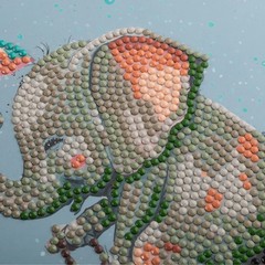 CraftBuddyUS CCK-A132: “Cute Baby Elephant” Crystal Art Card 18 x 18cm