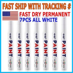 7PC White Paint Pen Marker Waterproof Permanent Car Tire Lettering Rubber Letter