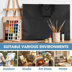 ZKOO 20 x 26 Inch Art Portfolio Bag, Big 20*26in-Black, Black