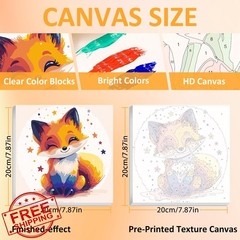 Mandun Fox Paint Numbers 7.8in