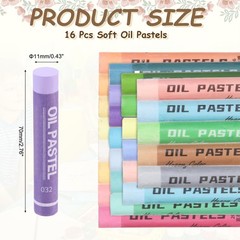 Soft Oil Pastels, Oil Pastel Crayons Blendable(Light Purple, Pack of 16)