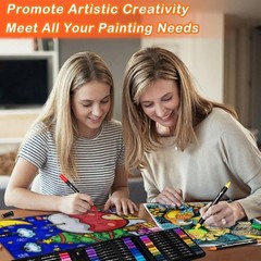 48 Colors Dual Tip Acrylic Paint Markers, Paint Pens Set with Brush Tip and F…