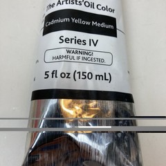 Tusc And Pine Oil Paint Cadmium Yellow Medium Series IV 5 fl oz (150 mL)