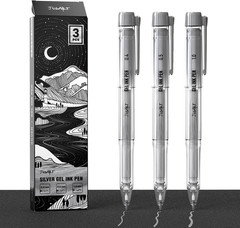 White Gel Pens for Art with Assorted Tips, 5 Pack | 0.4Mm, 0.5Mm & 1.0Mm White I