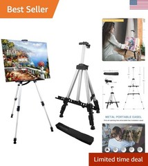 Sturdy 17-66 Inch Art Easel for Canvas & Sign Display – Lightweight & Portable