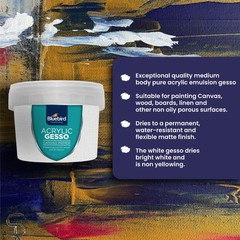 BLUEBIRD Heavy Gesso Primer for Acrylic 5.3 Ounce (Pack of 1), White