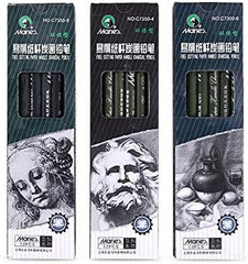 Charcoal Pencil Set – 12Pcs/Pk – Black Free Cutting Paper Handle Charcoal Pencil