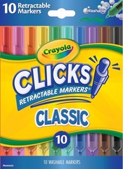 10 Assorted Cone Tip Markers – Washable & Non-toxic Art Supplies for Kids