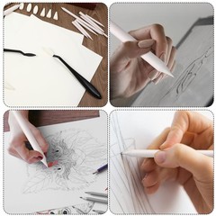 76 PCS Oil Pastel Blending Tools for Drawing, Blending Stumps and Paper Art B…