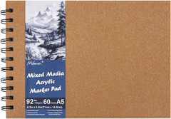 5.8X8.3In Sketch Book, 60Sheets Spiral Bound Notebooks, Natural White 92Lbs/150G