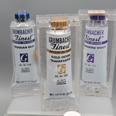 Lot of 6 Grumbacher Finest Artist Oil Color Paints + Gel – See Details